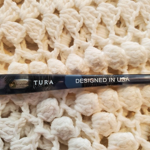 Tura R560 NAV Eyeglasses Womens 55 16 135 Blue Tortoise Cat Eye Frames - Picture 7 of 7